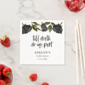 Witte Gotische Halloween Bloem Bruiloftsfeest  Servet (Insitu)