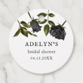 Witte Gotische Halloween Bruidsdouche Bedankjes Labels (Voorkant)