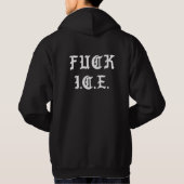 Witte gotische tekst hoodie – Streetwear pullover  (Achterkant)