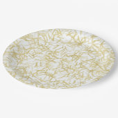 Witte Goud Glam Glitzy Kerstmis Papieren Bordje