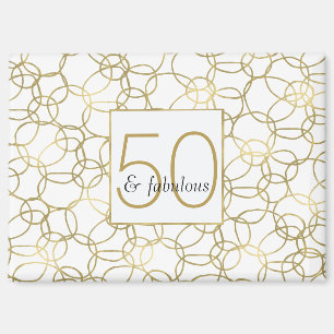 Witte Goud Glam Stijlvolle Cirkels 50 en Fabulous Magneet