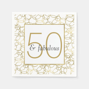 Witte Goud Glam Stijlvolle Cirkels 50 en Fabulous Servet