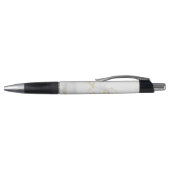 Witte Goud Glitter Agate Monogram Script pen (Bovenkant)