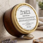 Witte Goud Glitter Body Butter Cosmetica Pot Label