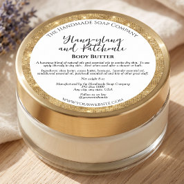 Witte Goud Glitter Body Butter Cosmetica Pot Label