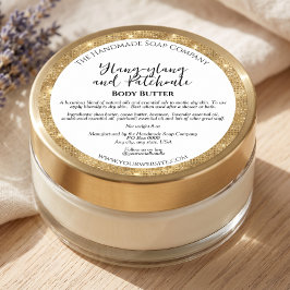 Witte Goud Glitter Body Butter Cosmetica Pot Label