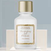 Witte Goud Glitter Cosmetica Druppelfles Etiket