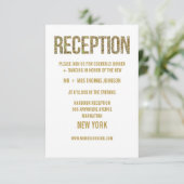 Witte Goud Glitter Ontvangst Enclosure Kaarten (Staand voorkant)