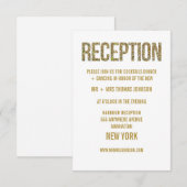 Witte Goud Glitter Ontvangst Enclosure Kaarten (Voorkant / Achterkant)
