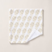 WITTE GOUD-LEAF PATROON BATHROOM TOWEL SET BAD HANDDOEK (Wasdoekje)