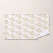 WITTE GOUD-LEAF PATROON BATHROOM TOWEL SET BAD HANDDOEK (Handdoek)
