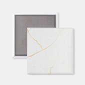 witte goud marmer magneet (Voorkant / Achterkant)