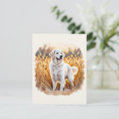 Witte Goud Retriever Hond Kaart (Staand voorkant)