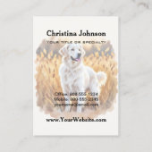 Witte Goud Retriever Hond Visitekaartje (Achterkant)