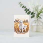 Witte Goud Retriever Hond Visitekaartje (Staand voorkant)