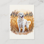 Witte Goud Retriever Hond Visitekaartje (Voorkant)