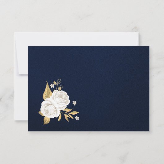 witte goudblauw bedankkaart (Achterkant)