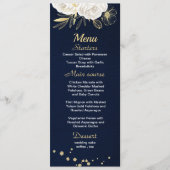 witte goudblauw menu (Voorkant)