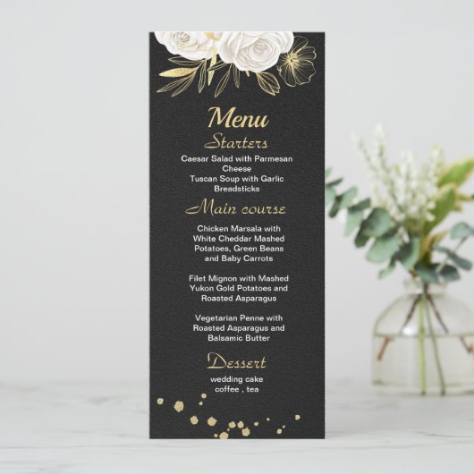 witte goudbruin menu (Staand voorkant)