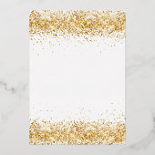 Witte goudbruine luxe folie uitnodiging (Achterkant)