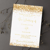 Witte goudbruine luxe folie uitnodiging