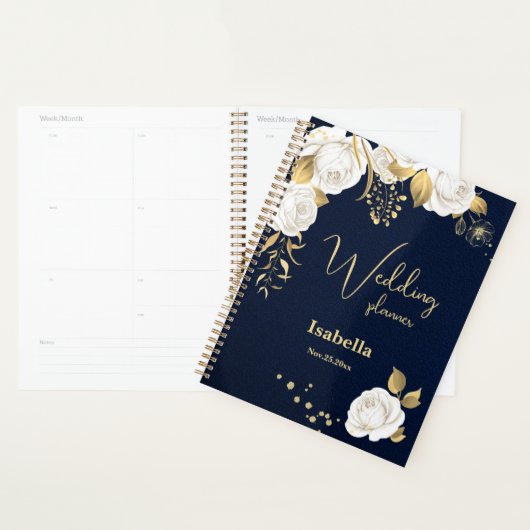 witte goudbruine marinebruinbruin planner (Display)