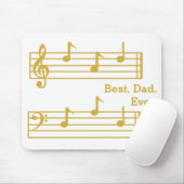 WITTE GOUDE MUZIEKNOTEN BESTE DAG OOIT BEHANDELBAR MUISMAT (Met muis)