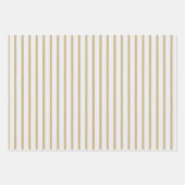 Witte gouden anananas Polka Dots Stripes Solid Inpakpapier Vel (Voorkant 3)