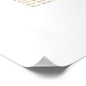 Witte Gouden Beige 19 Tafel Trouwstoelindeling Poster (Hoek)