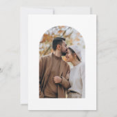 Witte Gouden Blad Tak Trouwfoto Save The Date (Achterkant)