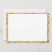 Witte gouden bladeren elegantie bloemen RSVP Kaart (Achterkant)