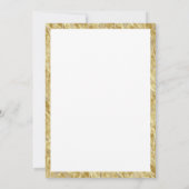 Witte gouden bladeren elegantie bloemensave the da kaart (Achterkant)