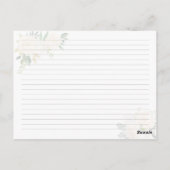 Witte gouden bloem recept kaart (Achterkant)