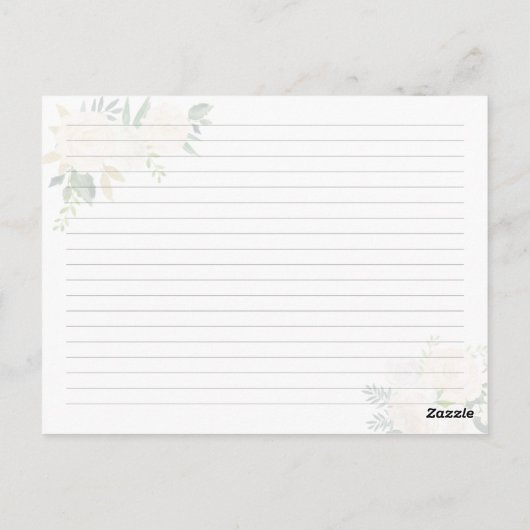 Witte gouden bloem recept kaart (Achterkant)