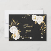 witte gouden bloem zwart bedankt (Voorkant)