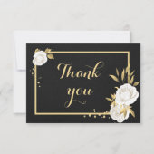 witte gouden bloem zwart bedankt (Voorkant)