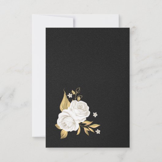 witte gouden bloem zwart bedankt (Achterkant)