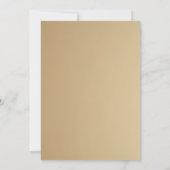 Witte Gouden Bloemen Bruiloftsinvitaties Kaart (Achterkant)