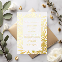Witte gouden botanische luxe trouwdag