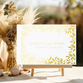 Witte gouden botanische trouw gastenboek