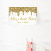 Witte Gouden Bruidsfeest Achtergrond Fotohokje Pro Spandoek (Insitu)