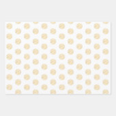 Witte & Gouden Candy Cane Stripes & Polka Dots Inpakpapier Vel (Voorkant)