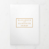 Witte & Gouden Champagne Bubbels, Bruiloft Suite Drieluik Uitnodiging (Cover)