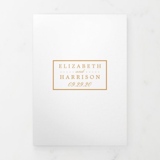 Witte & Gouden Champagne Bubbels, Bruiloft Suite Drieluik Uitnodiging (Cover)