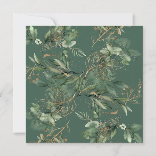 Witte Gouden Cirkel Frame Boho Botanisch Eucalyptu Kaart (Achterkant)