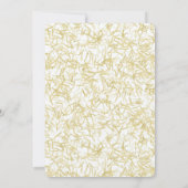 Witte Gouden Confetti 50ste Verjaardag Kaart (Achterkant)