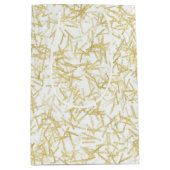 Witte gouden Confetti verjaardag Medium Cadeauzakje (Voorkant)