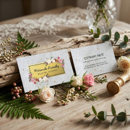 Witte Gouden Damast Handgemaakt Papier Huwelijkspl Visitekaartje