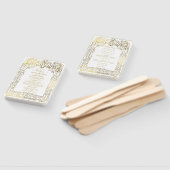 Witte Gouden Deco Chic Glam Trouwprogramma Handven Handwaaier (Niet-gemonteerd)
