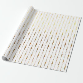 Witte Gouden Delicate Kleine Polka Dots Drops Cadeaupapier